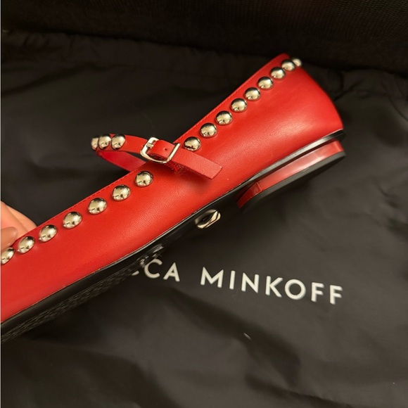 Rebecca Minkoff Red Studded Flats - Picture 4 of 7